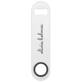 Stilvolles Monogramm | Modernes Minimalistisches W Speed Flaschenöffner (Vorderseite)