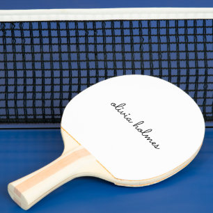 Stilvolles Monogramm   Modernes Minimalistisches W Tischtennis Schläger