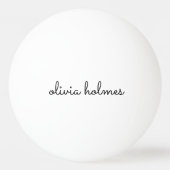 Stilvolles Monogramm | Modernes Minimalistisches W Tischtennisball (Vorderseite)
