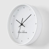 Stilvolles Monogramm | Modernes Minimalistisches W Uhr (Winkel)
