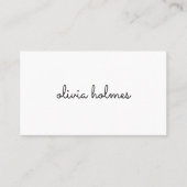 Stilvolles Monogramm | Modernes Minimalistisches W Visitenkarte (Vorderseite)