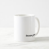 Stilvolles Monogramm Modernes Minimalistisches Wei Kaffeetasse (VorderseiteRechts)