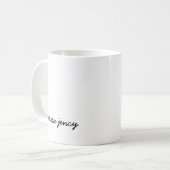 Stilvolles Monogramm Modernes Minimalistisches Wei Kaffeetasse (Vorderseite Links)