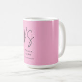 Stilvolles Monogramm Professional Hellrosa Kaffeetasse (VorderseiteRechts)