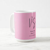 Stilvolles Monogramm Professional Hellrosa Kaffeetasse (Vorderseite Links)