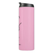 Stilvolles Monogramm Professional Hellrosa Thermosbecher (Nach rechts gedreht)