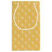 Stilvolles Monogramm Rotes und Weißes Herz mit Nam Kleine Geschenktüte (Rückseite)