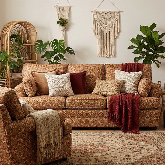 Stilvolles Mosaik-farbiges geometrisches Muster Stoff