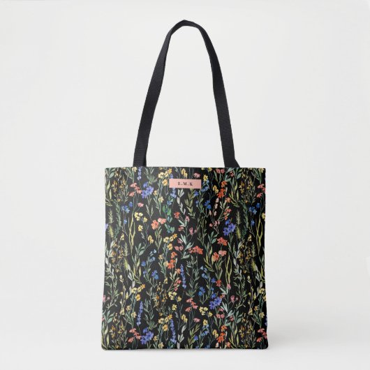Stilvolles Muster der Wildblume Tasche (Vorderseite)