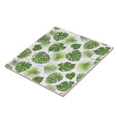 Stilvolles Muster für grüne tropische Blätter Fliese (Seite)