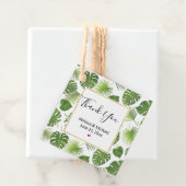 Stilvolles Muster für grüne tropische Blätter Geschenkanhänger (Beispiel)