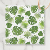 Stilvolles Muster für grüne tropische Blätter Geschenkanhänger (Rückseite)