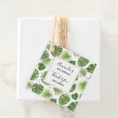 Stilvolles Muster für grüne tropische Blätter Geschenkanhänger (Beispiel)