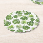 Stilvolles Muster für grüne tropische Blätter Untersetzer (angewinkelt)