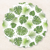 Stilvolles Muster für grüne tropische Blätter