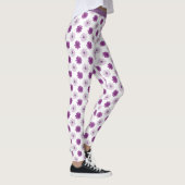 Stilvolles Muster für Lila florale Blume Leggings (Rechts)