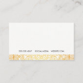 Stilvolles Muster (Gold) Visitenkarte (Rückseite)