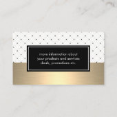 Stilvolles Muster mit Gold Lux Visitenkarte (Rückseite)