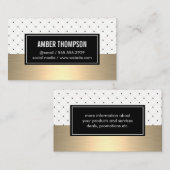 Stilvolles Muster mit Gold Lux Visitenkarte (Vorne/Hinten)