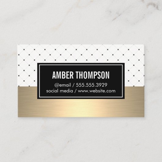 Stilvolles Muster mit Gold Lux Visitenkarte (Vorderseite)