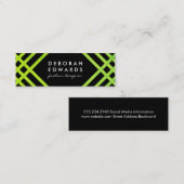 Stilvolles Muster mit moderner Textur Mini Visitenkarte (Vorne/Hinten)