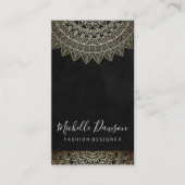 Stilvolles Muster Vintag Visitenkarte (Vorderseite)