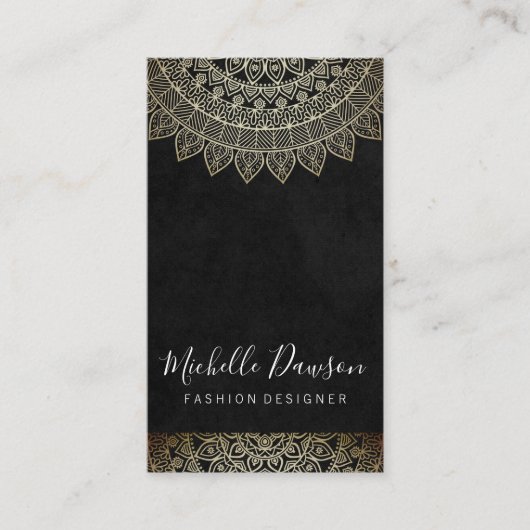 Stilvolles Muster Vintag Visitenkarte (Vorderseite)