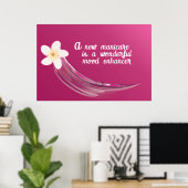 Stilvolles Nagelblumendesign Poster (Heimbüro)