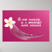 Stilvolles Nagelblumendesign Poster (Vorne)