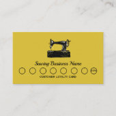 Stilvolles Nähmaschinengeschäft Treuekarte (Vorderseite)