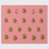 Stilvolles Nasturtium Wrapping Paper Geschenkpapier (Flach)