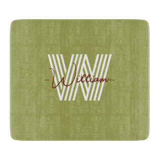 Stilvolles natürliches Design Mit Monogramm Erstfa Schneidebrett