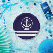 Stilvolles Nautical Theme Pappteller (Party)