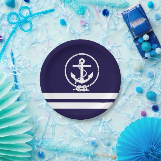 Stilvolles Nautical Theme Pappteller (Party)