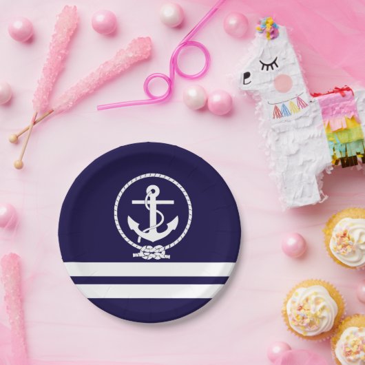 Stilvolles Nautical Theme Pappteller (Party)