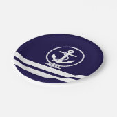 Stilvolles Nautical Theme Pappteller (Schrägansicht)