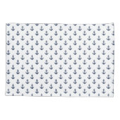 Stilvolles Navy Blue Anchors-Muster Kissenbezug (Rückseite)