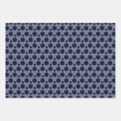 Stilvolles Navy Spot Christmas Bauble Mix Trio Geschenkpapier Set (Vorderseite 2)