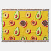 Stilvolles Neon Fruits Muster Decke (Vorderseite)