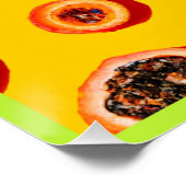 Stilvolles Neon Fruits Muster Poster (Ecke)