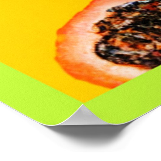 Stilvolles Neon Fruits Muster Poster (Ecke)