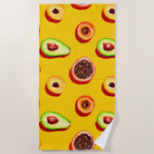 Stilvolles Neon Fruits Muster Strandtuch (Vorderseite)