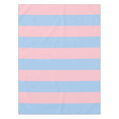 Stilvolles Niedliches Baby Pink und Blue Striping Tischdecke (Vorderseite)
