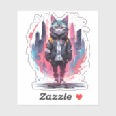 Stilvolles Niedliches Cat Design Aufkleber (Blatt)