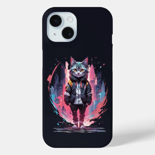 Stilvolles Niedliches Cat Design Case-Mate iPhone Hülle (Rückseite)