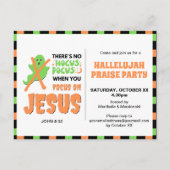 Stilvolles NO HOCUS POCUS Christlich Halloween Einladungspostkarte (Vorderseite)