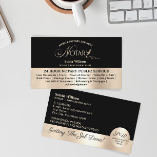 Stilvolles Notar- und Kreditgewerbegesetz für den Visitenkarte