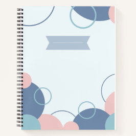 Stilvolles Notizbuch mit farbenfrohem Kreisdesign
