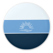 Stilvolles Ocean Blue Stripes Sea Keramikknauf (Vorderseite)