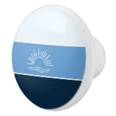 Stilvolles Ocean Blue Stripes Sea Keramikknauf (Rechts)